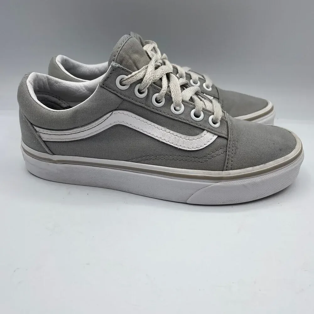Vans Ward Skate Canvas Shoes Gray Taupe Casual Low Womens Size 5